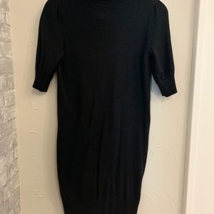 Black 3/4 sleeve Sweater Dress